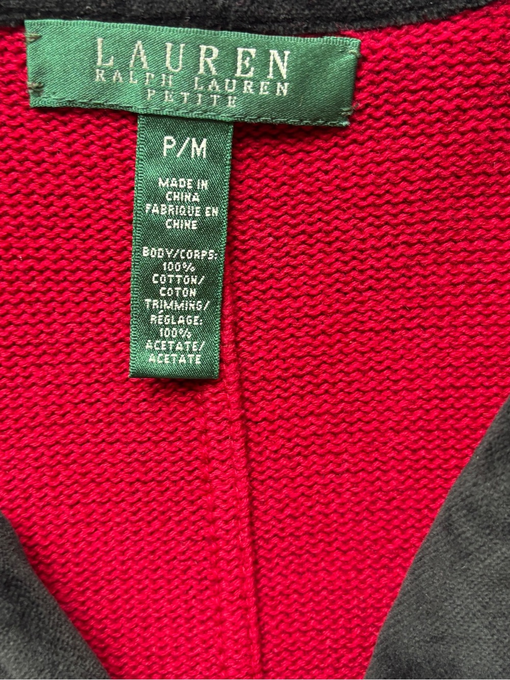Lauren Ralph Lauren Velvet Collar 3 Crest Gold Button Blazer Coat Jacket PM Red - Picture 5 of 7